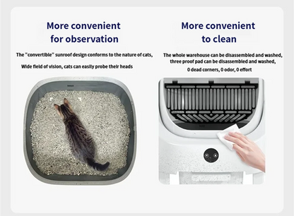 Large Capacity Self Cleaning Cat Litter Box
