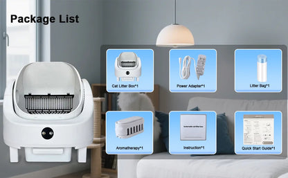 Self Cleaning Cat Litter Box Safety App Control