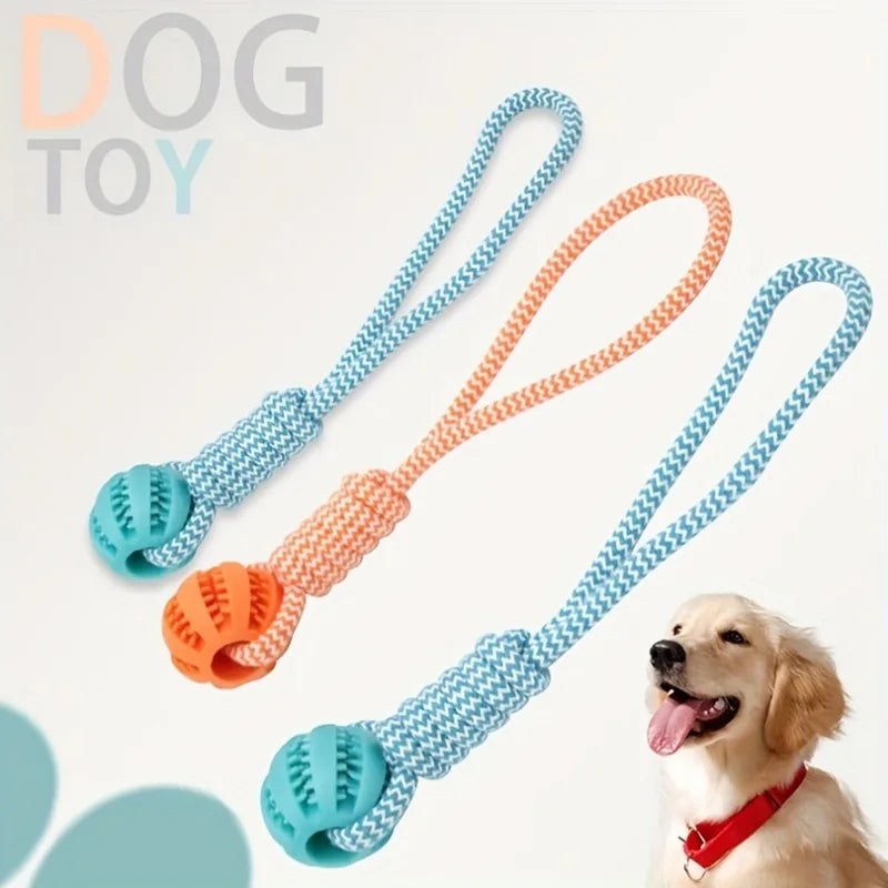 Interactive Dog Tug Rope, Treat Dispenser Ball, Chew