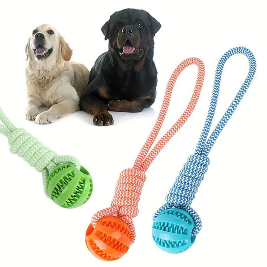 Interactive Dog Tug Rope, Treat Dispenser Ball, Chew