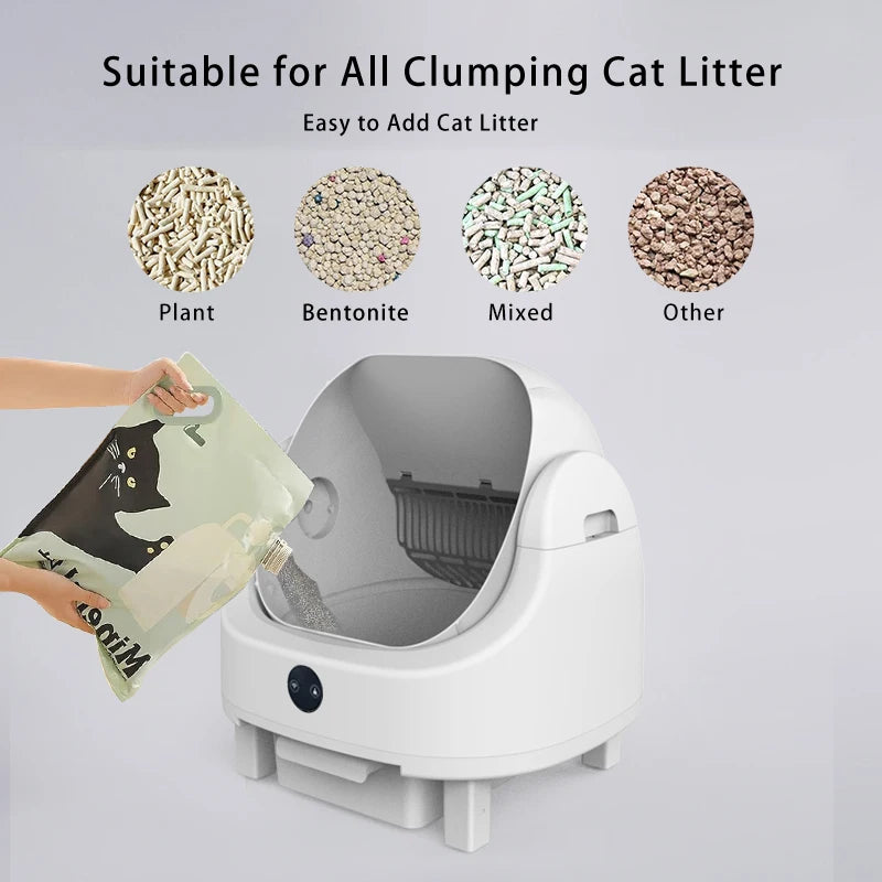 Self Cleaning Cat Litter Box Safety App Control