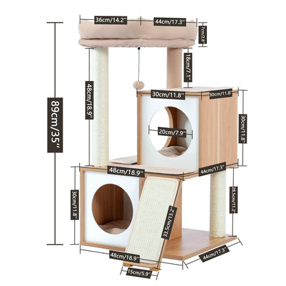 Luxury Cat Tree Condo, Climbing Tower, Scratching Post