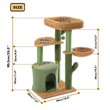 Cactus Cat Tower/House/Scratching Post/Condo/Nest/Scratcher