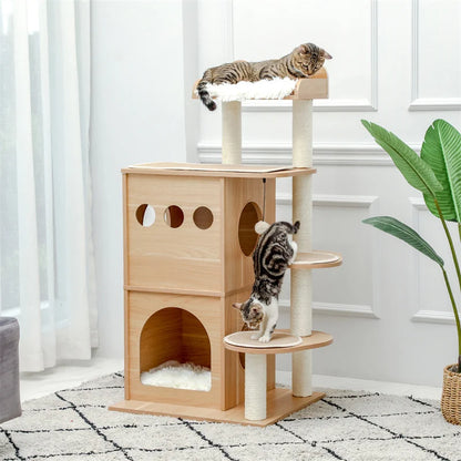 Luxury Cat Tree Condo, Climbing Tower, Scratching Post