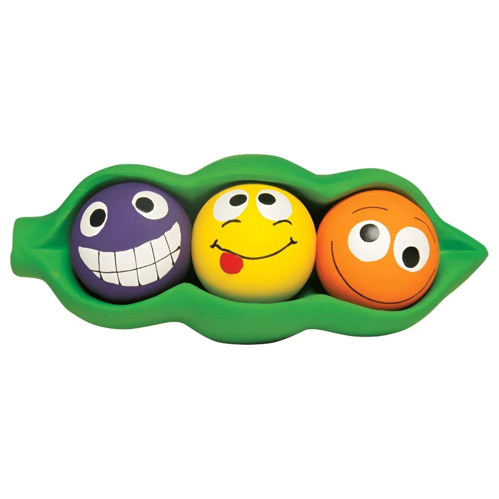 Three Peas in a Pod Latex Dog Toy