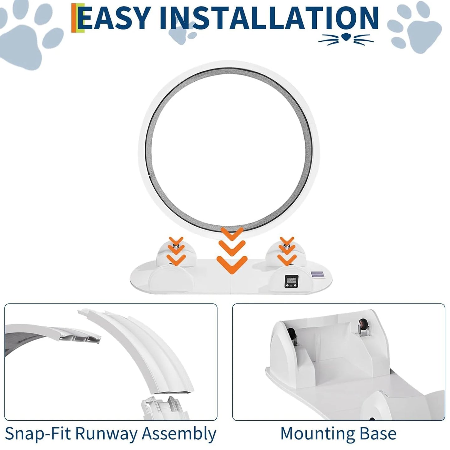 Cat Wheel Exerciser Quiet Treadmill with Pedometer