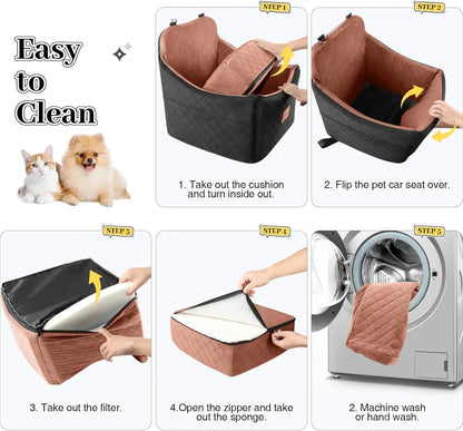 Memory Foam Booster Washable Cover & Pockets