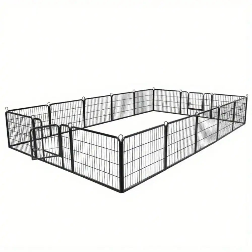 16 Panel Heavy Duty Metal Fence Exercise Playpen Kennel