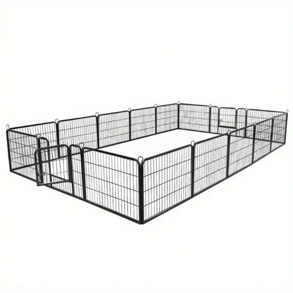 16 Panel Heavy Duty Metal Fence Exercise Playpen Kennel