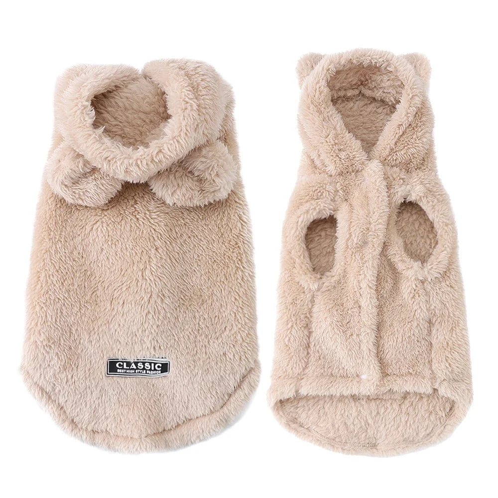Soft Fleece Pet Cute Hoodie Coat Hooded Jacket