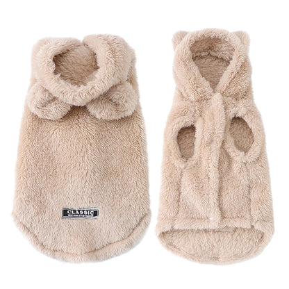 Soft Fleece Pet Cute Hoodie Coat Hooded Jacket