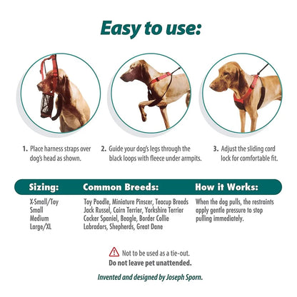 Non-Pulling Dog Harness with Built-in Storage Pouch