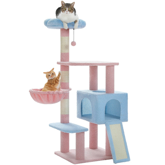 Multi-Level Sisal Covered Scratching Posts Condo Top Perch