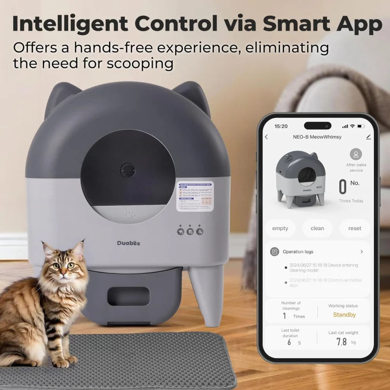 Automatic Self-Cleaning Litter Box Multiple APP Controlled