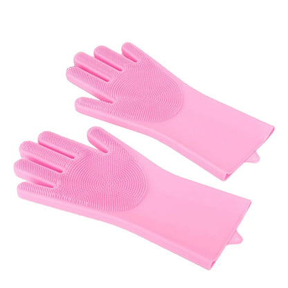 Pet Grooming Bathing Gloves Shampoo Massaging Cleaning