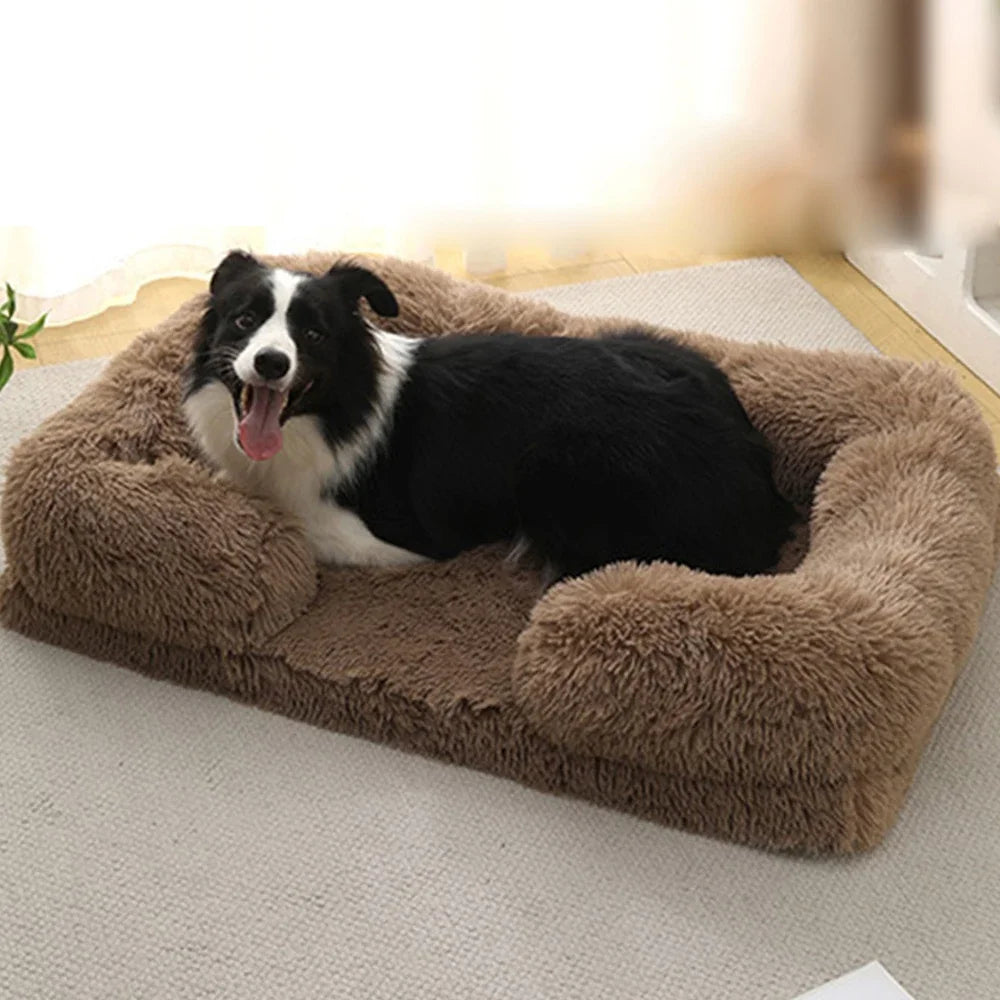 Half Surround Full Filling Dog Bed Warm Plush