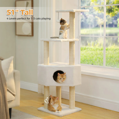 Cat Tower Condo with Perch Cozy Hammock