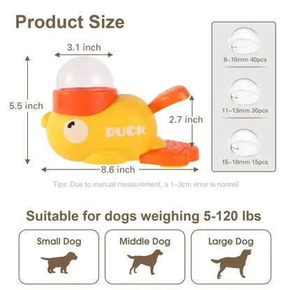 Interactive Pet Automatic Food Treat Dispenser Duck