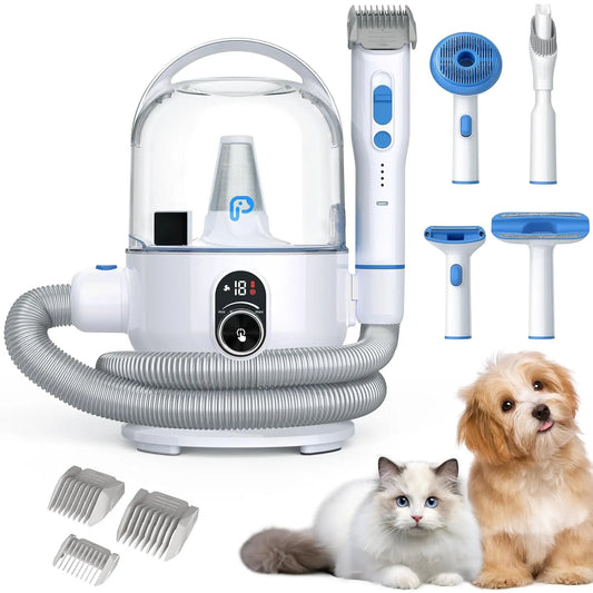 Professional Pet Grooming Vacuum Kit with 5 Grooming Tools
