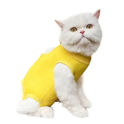 Highly Elastic Adjustable Cat Neutering Recovery Clothes for Post-surgery