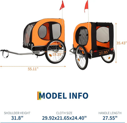 Pet Bicycle Carrier Easy Folding Cart