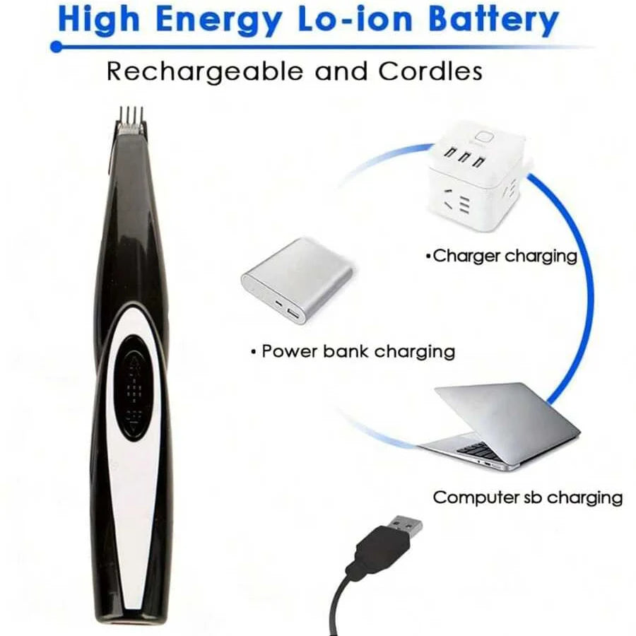 Dog Clippers Low Noise Paw Trimmer- Rechargeable