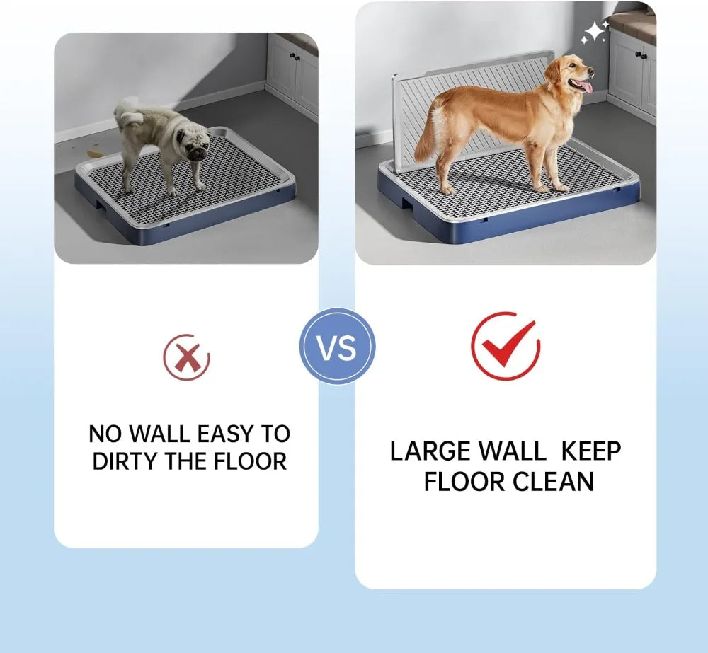 Indoor Dog Potty Tray with High Wall,25.59"X19.69"