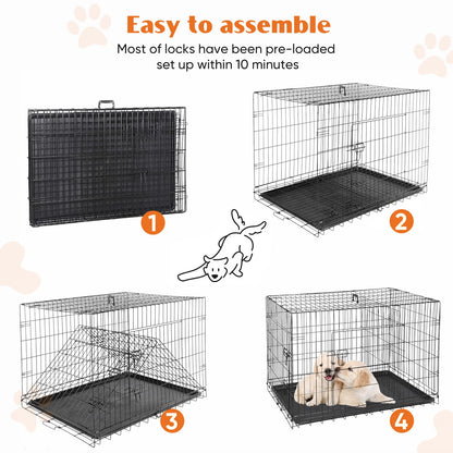Plastic Leak-Proof Pan Tray Large Kennel
