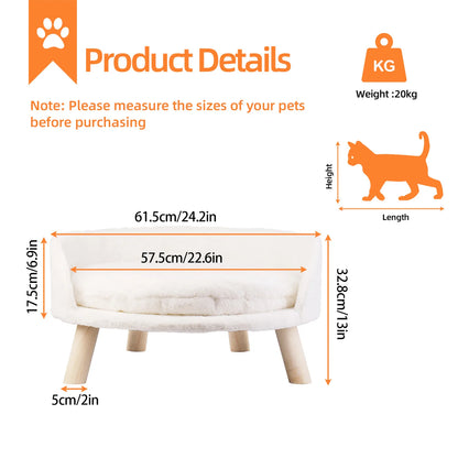 Pet Sofa Bed Raised Bed Removable Cushion