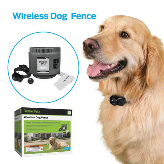 Wireless Dog Fence System Circular Adjustable Coverage ½ Acre