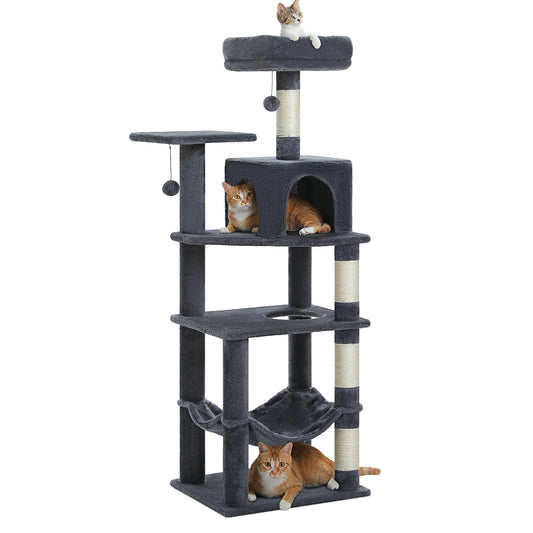 Tower Condo,Perches,Hammock,Pompom,Scratching Posts