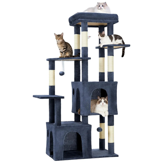 61" Heavy-Duty Multi-Level Cat Tree Oversized Perch