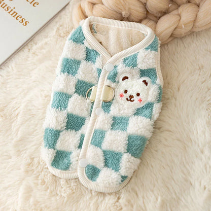 Cat Puppy Button Jacket Warm Winter Pet Clothes