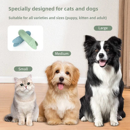 Food Grade Silicone Finger Toothbrush for Dogs & Cats