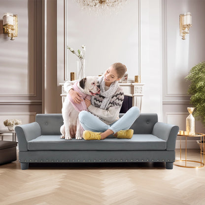 Durable Elevated Dog Sofa Bed, Comfortable Couch