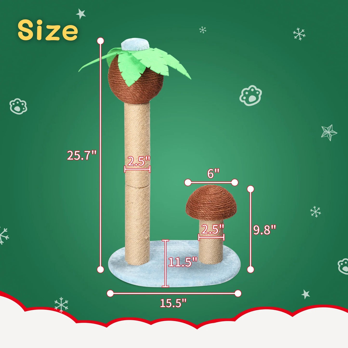 Cat Scratching Post Sisal Rope Scratcher Durable