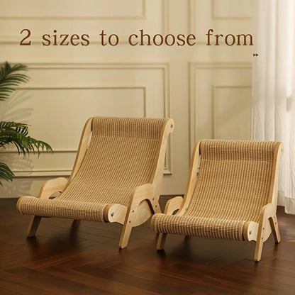 2-In-1 Scratcher - Durable Rope No Tearing Pet Chair