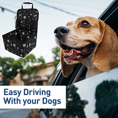 Pet Car Seat Portable, Storage Pockets, Non-Slip Waterproof