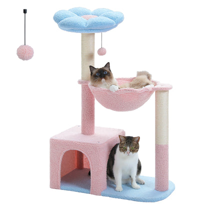 Flower Cat Tree/Hammock/Sisal Scratching Posts/Pink Perch