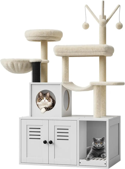 Cat Tree with Litter Box, Tower Condo