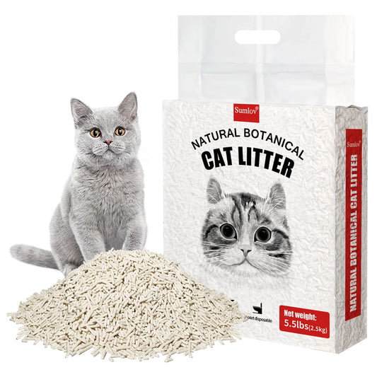 33lbs Tofu Cat Litter, Natural Botanical, Dust-Free, Flushable, Quick Clumping, Odor Control, light scent, environmental