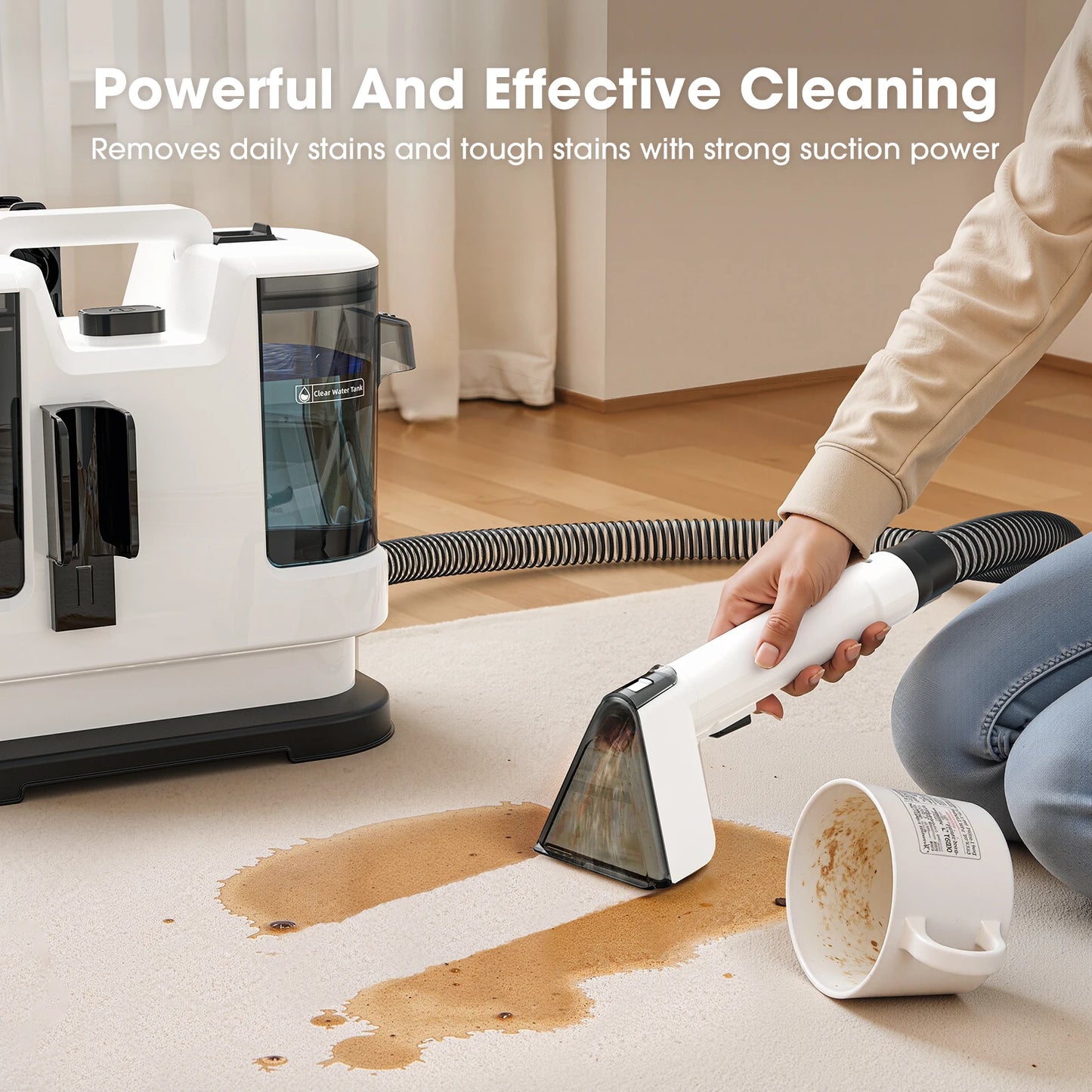 Multi-Purpose Portable Carpet Cleaner Machine for Pet Hair