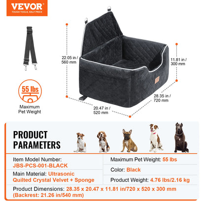 Dog Booster Seat for Car, Storage Pocket