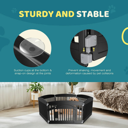 4/6 Panel 24IN Expandable Durable Pet Fence
