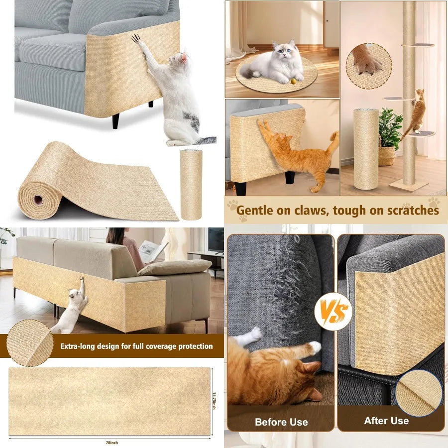 Scratch Mat Furniture Protection/Trimmable/Self-Adhesive Carpet Pad