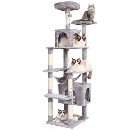 72' Cat Tower with 2 Cat Condos Sisal Scratching Post