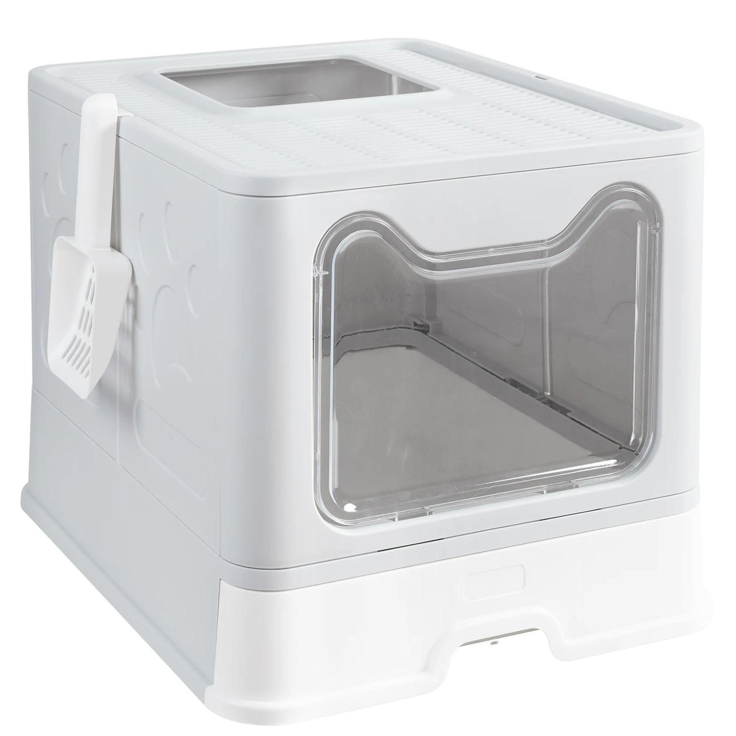 XXL Large Foldable Cat Litter Box Front Entry