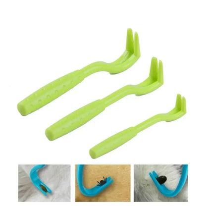 3pcs Flea Remover Hook Tick Remover Tweezer Cat Dog