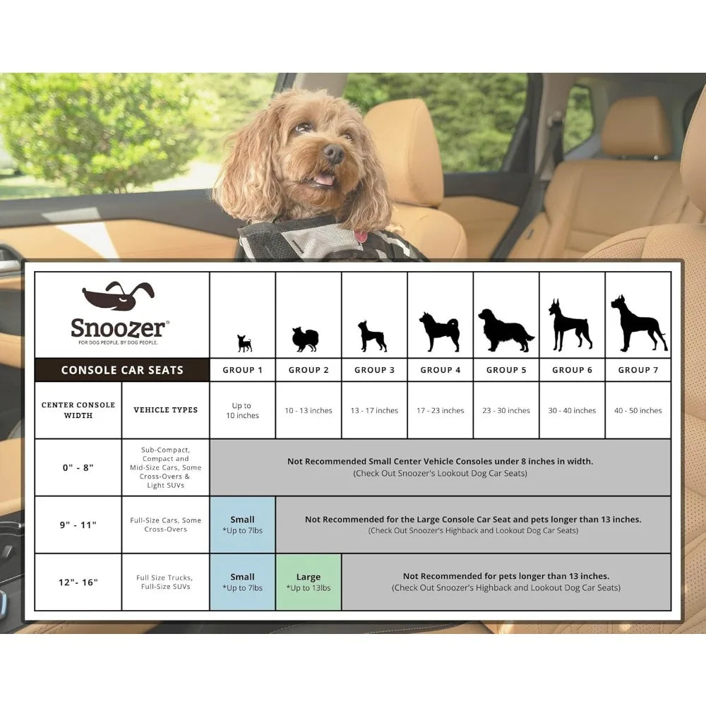 Console Dog Car Seat Small Harness Attachment Included