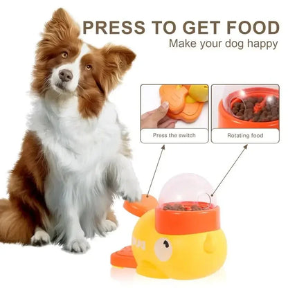 Interactive Pet Automatic Food Treat Dispenser Duck